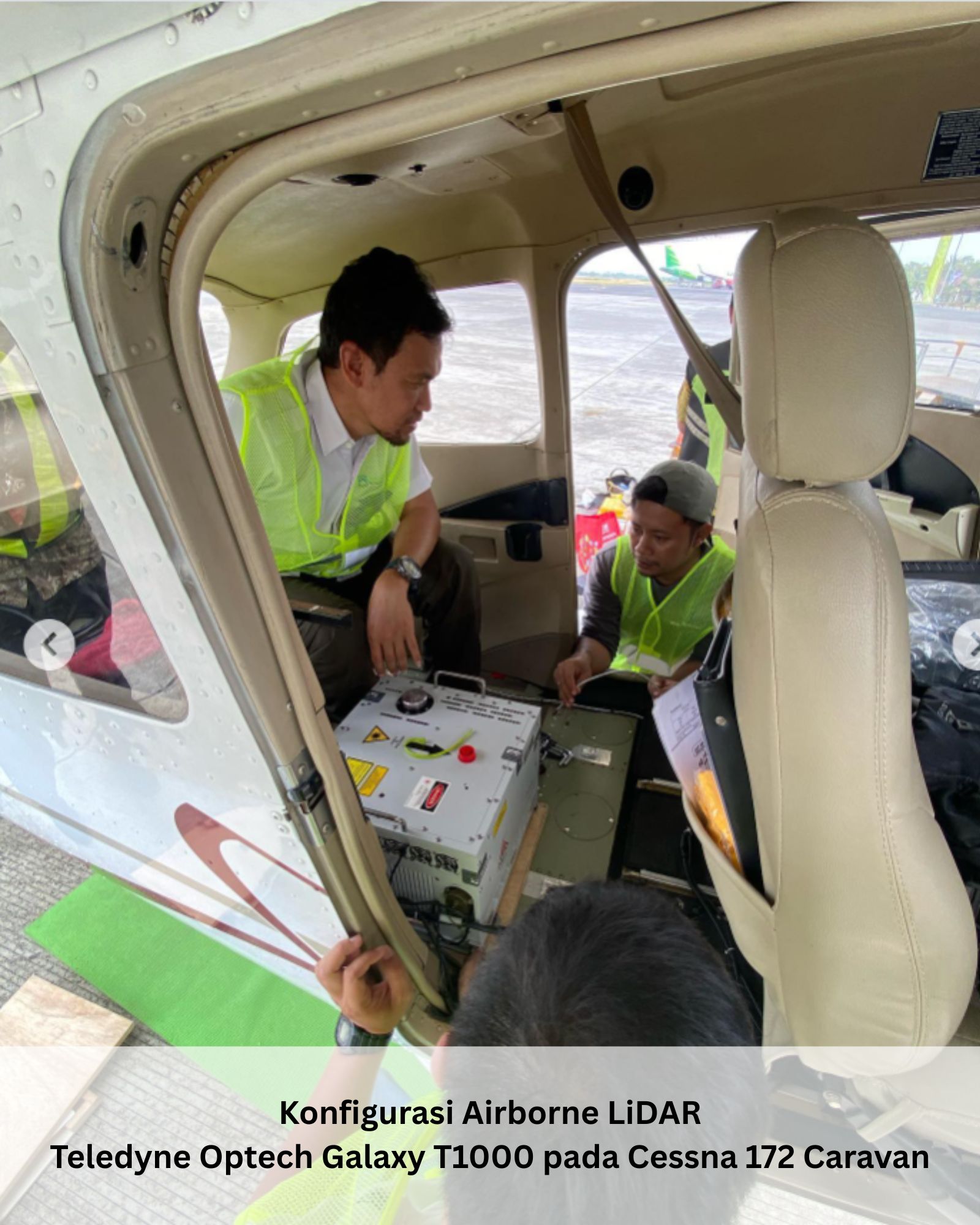 Konfigurasi Airborne LiDAR Teledyne Optech Galaxy T1000 pada Cessna 172 Caravan